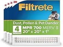 Filtrete 20x20x1 MERV 8 MPR 700 air filter 4-pack