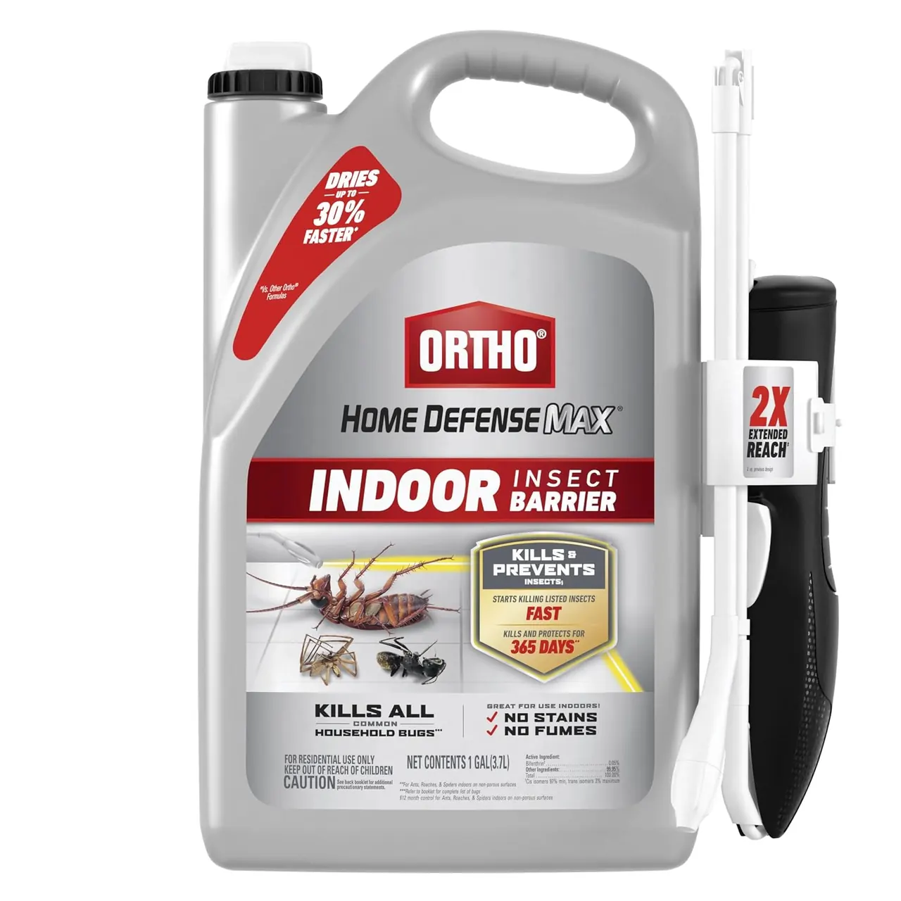 Ortho Home Defense Max Indoor Insect Barrier with Extended Reach Comfort Wand, 1 gal.