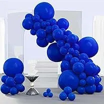PartyWoo blue 140 piece mixed-size balloon garland kit