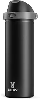 Meoky 24 oz Insulated Water Bottle with 2-in-1 Straw and Spout Lid