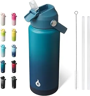 BJPKPK 24 oz Vacuum Insulated Water Bottle with Straw Lid