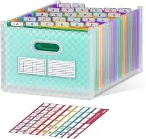 ThinkTex 26-pocket upright expanding file organizer with A-Z tabs