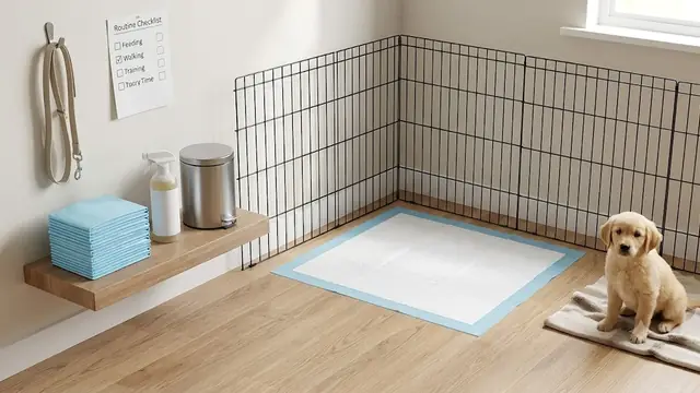 Leak proof puppy pads for apartment potty training and floor protection