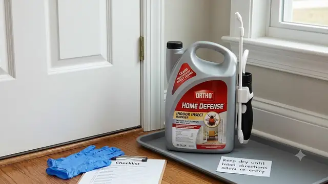 Indoor insect barrier spray for ants roaches and spiders around doors and windows