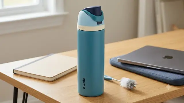 Insulated water bottle with straw lid for school and work
