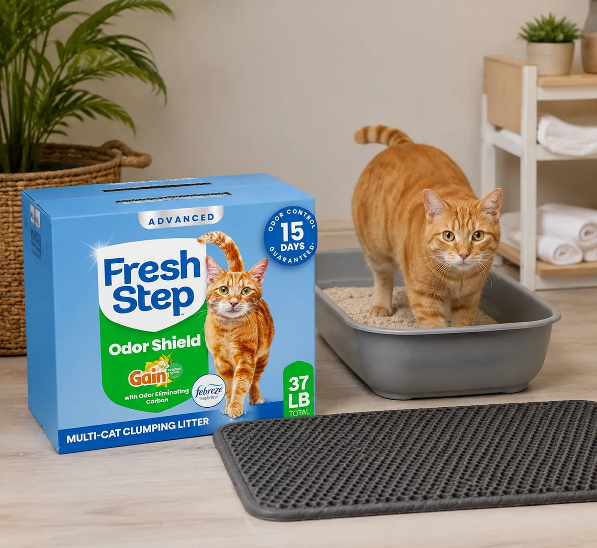 Fresh Step Advanced Clumping Cat Litter with Gain box