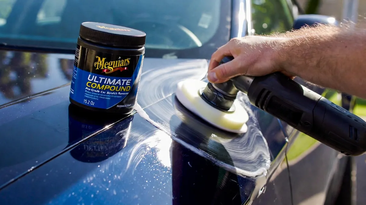 Meguiar's Ultimate Compound bottle with product label