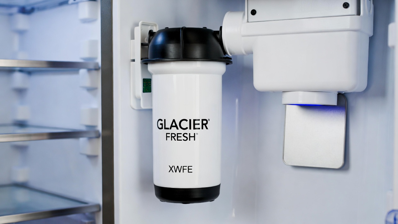 GLACIER FRESH XWFE refrigerator water filter with built-in chip